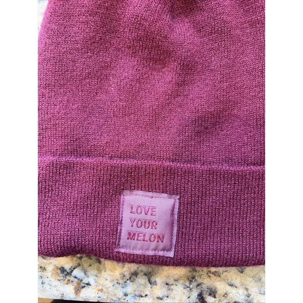 Love Your Melon Maroon Burgundy Ribbed Knit Beanie Hat Cap Outerwear One Size